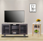 MDF Furniture TV Unit Multifunctional Modern Media TV Stand With Storage Shelf