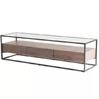 ISO9001 Living Room Furniture 1200*700*400mm Tempered Glass TV Cabinet